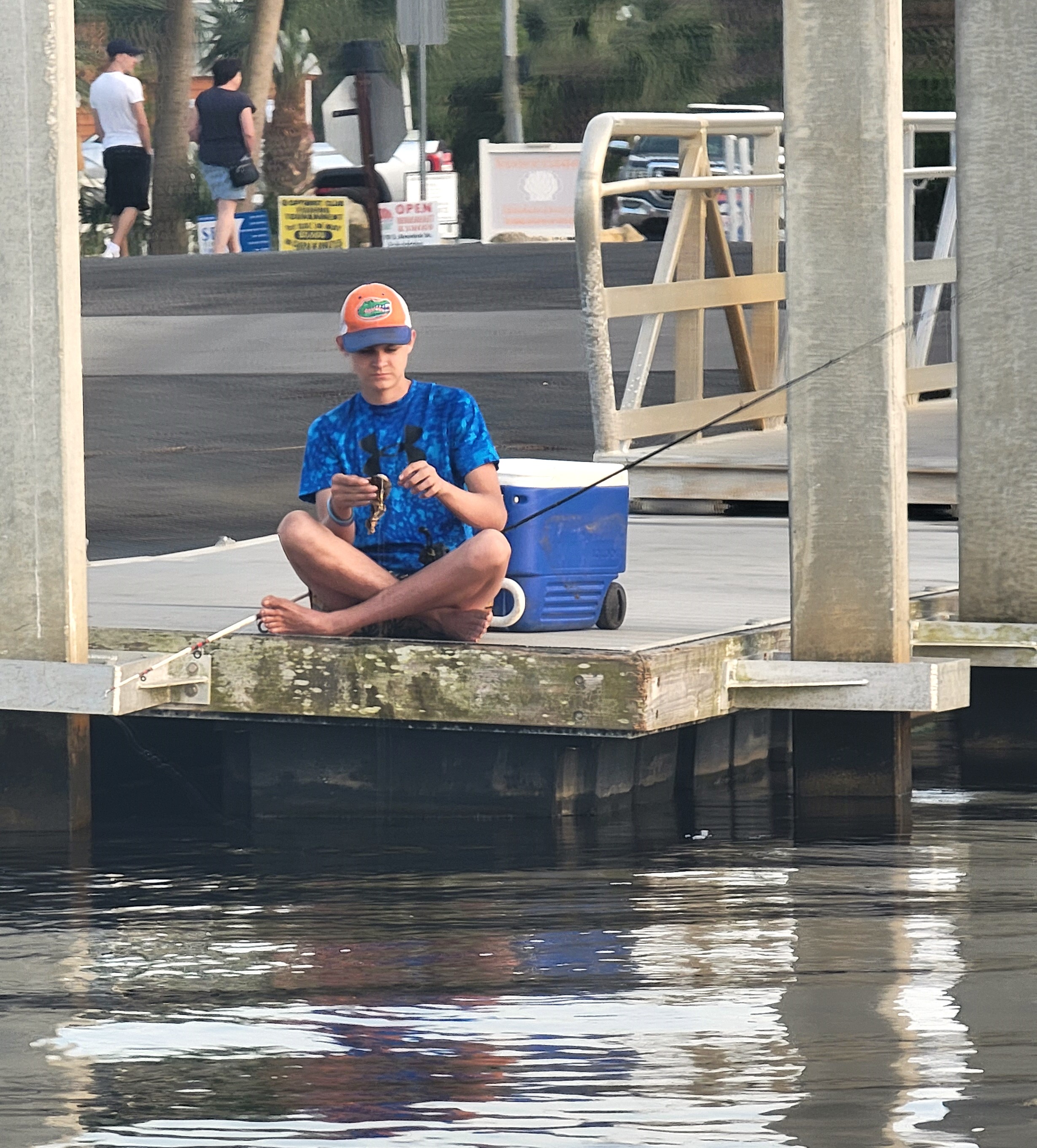Fishing takes patience and strategic location.